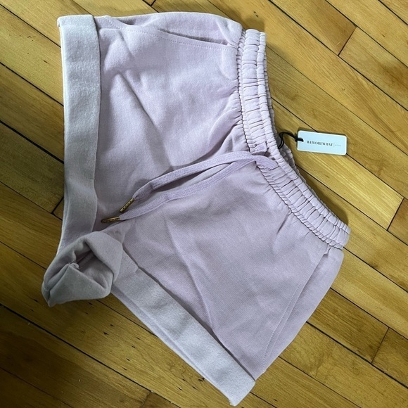 NWT WEWOREWHAT Revolve solid sweat short in solid lilac - Picture 4 of 8